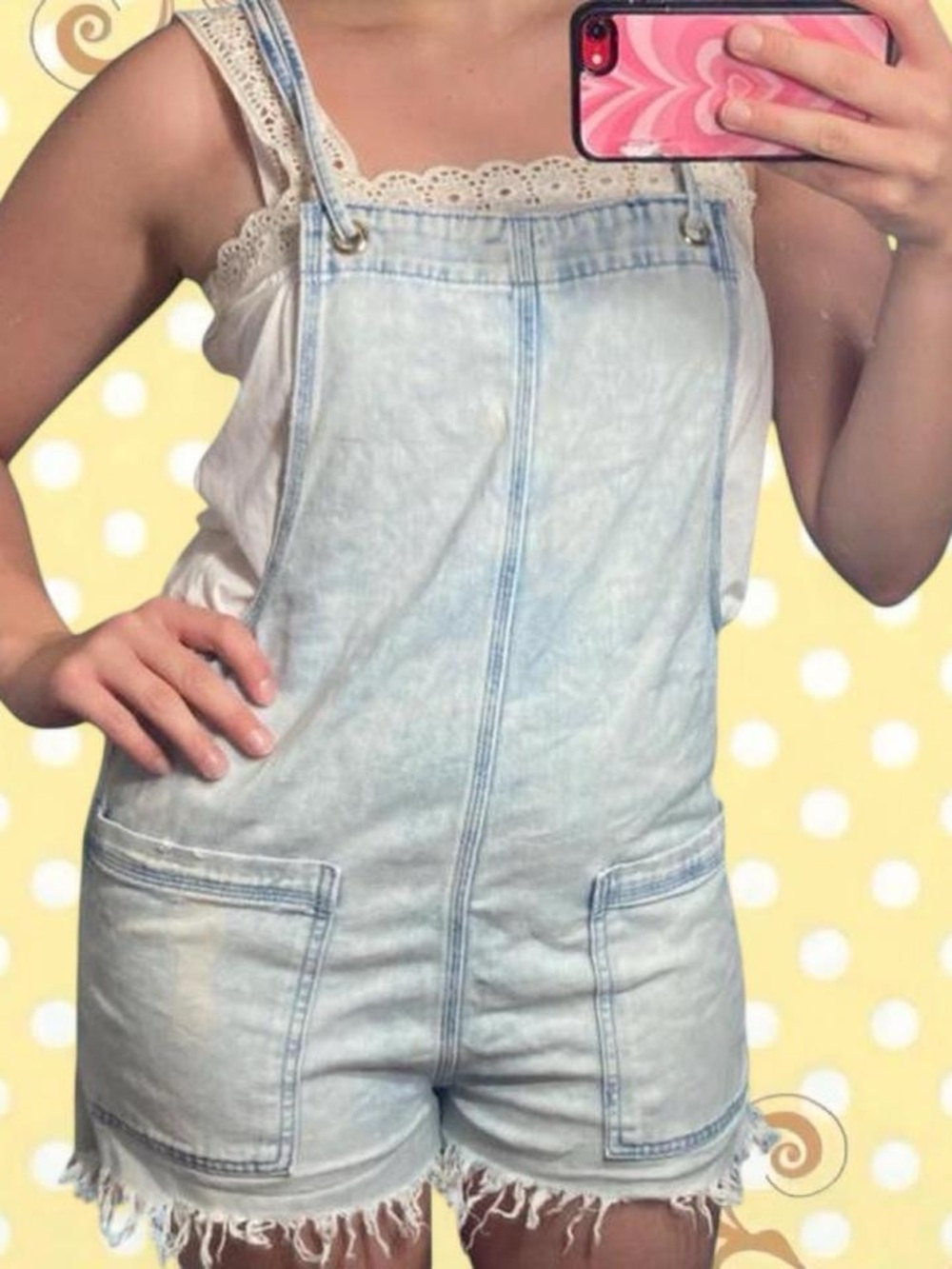 Aerie light blue denim overalls